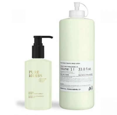 Eco Pack – Moisturizing hand and body lotion with lemon balm and rosemary (300 ml + 1L)