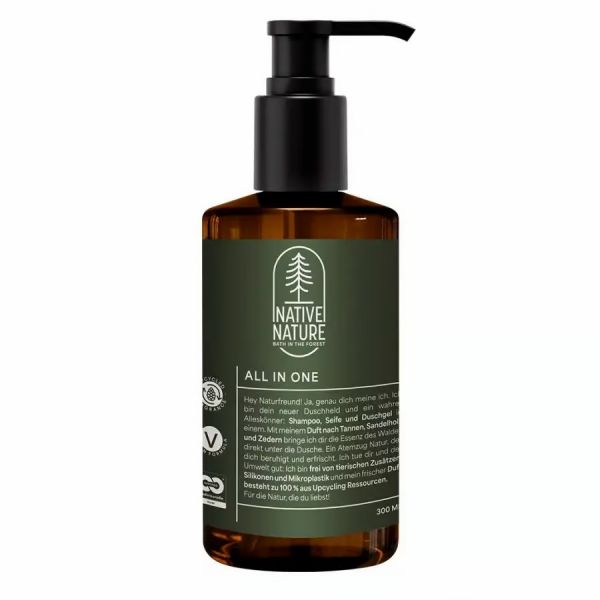 Haar-, Hand- & Körpershampoo mit Zypressen-, Tannennadel- und Zedernholzduft