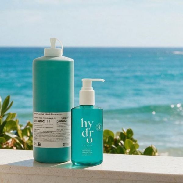 Eco-Pack – Erfrischende 2 in 1 Haar- und Körperseife mit Meeresmineralien (300 ml + 1L)