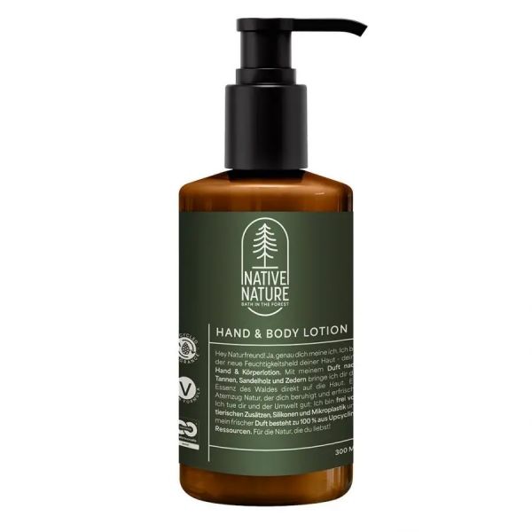 Hand- & Körperlotion mit Zypressen-, Tannennadel- und Zedernholzduft